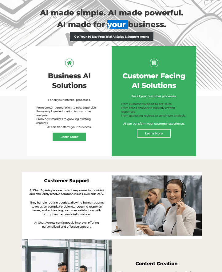 Agency Website Screenshot